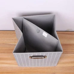 BOX SCATOLA SALVASPAZIO ARMADIO CONTENITORE PORTA OGGETTI ORGANIZER 25x25x25 CM