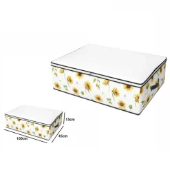 BOX SCATOLA SALVASPAZIO ARMADIO CONTENITORE PORTA OGGETTI ORGANIZER 100x45x15 CM