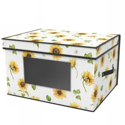 BOX SCATOLA SALVASPAZIO ARMADIO CONTENITORE PORTA OGGETTI ORGANIZER 50x40x30 CM