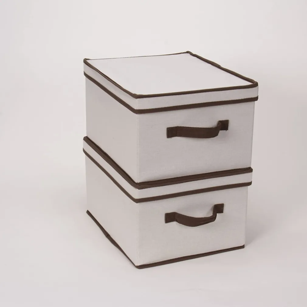 BOX SCATOLA SALVASPAZIO ARMADIO CONTENITORE PORTA OGGETTI ORGANIZER 30x28x15 CM