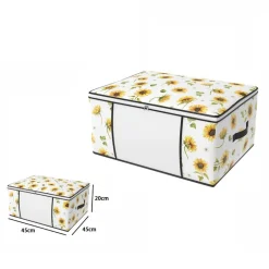 BOX SCATOLA SALVASPAZIO ARMADIO CONTENITORE PORTA OGGETTI ORGANIZER 45x45x20 CM