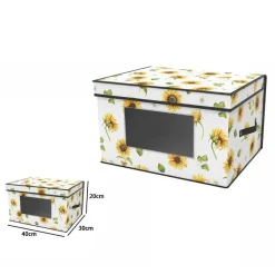 BOX SCATOLA SALVASPAZIO ARMADIO CONTENITORE PORTA OGGETTI ORGANIZER 40x30x20