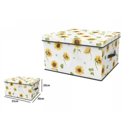 BOX SCATOLA SALVASPAZIO ARMADIO CONTENITORE PORTA OGGETTI ORGANIZER 35x30x20 CM