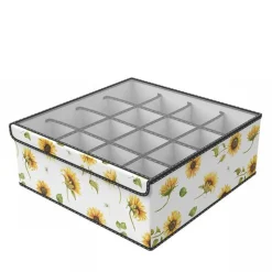 BOX SCATOLA SALVASPAZIO ARMADIO 16 CONTENITORI PORTA OGGETTI ORGANIZER 32x32x12