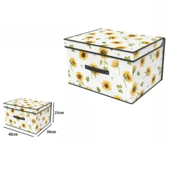 BOX SCATOLA SALVASPAZIO ARMADIO CONTENITORE PORTA OGGETTI ORGANIZER 30x40x25 CM