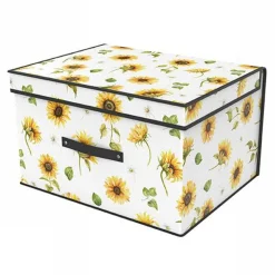 BOX SCATOLA SALVASPAZIO ARMADIO CONTENITORE PORTA OGGETTI ORGANIZER 60x50x40 CM