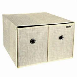 BOX SCATOLA SALVASPAZIO CONTENITORE 2 CASSETTI ORGANIZER 39 X 34 X 26 CM 69727