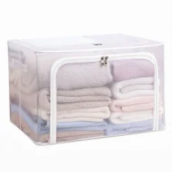 BOX SCATOLA SALVASPAZIO PORTATUTTO VESTITI ARMADIO ORGANIZER 40X30X20 CM 59980