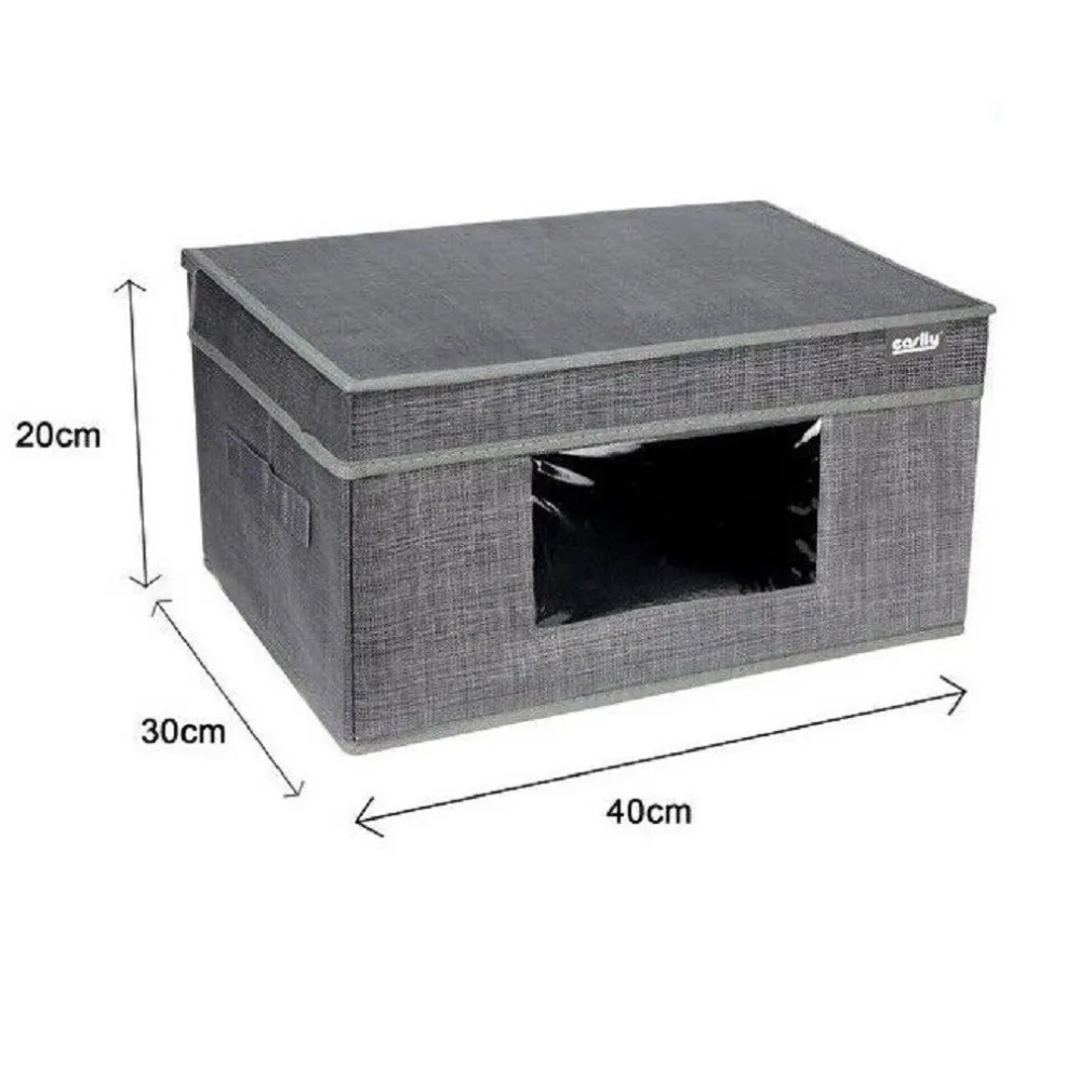 BOX SCATOLA SALVASPAZIO PORTATUTTO CONTENITORE ORGANIZER 40 X 30 X 20 CM 69699