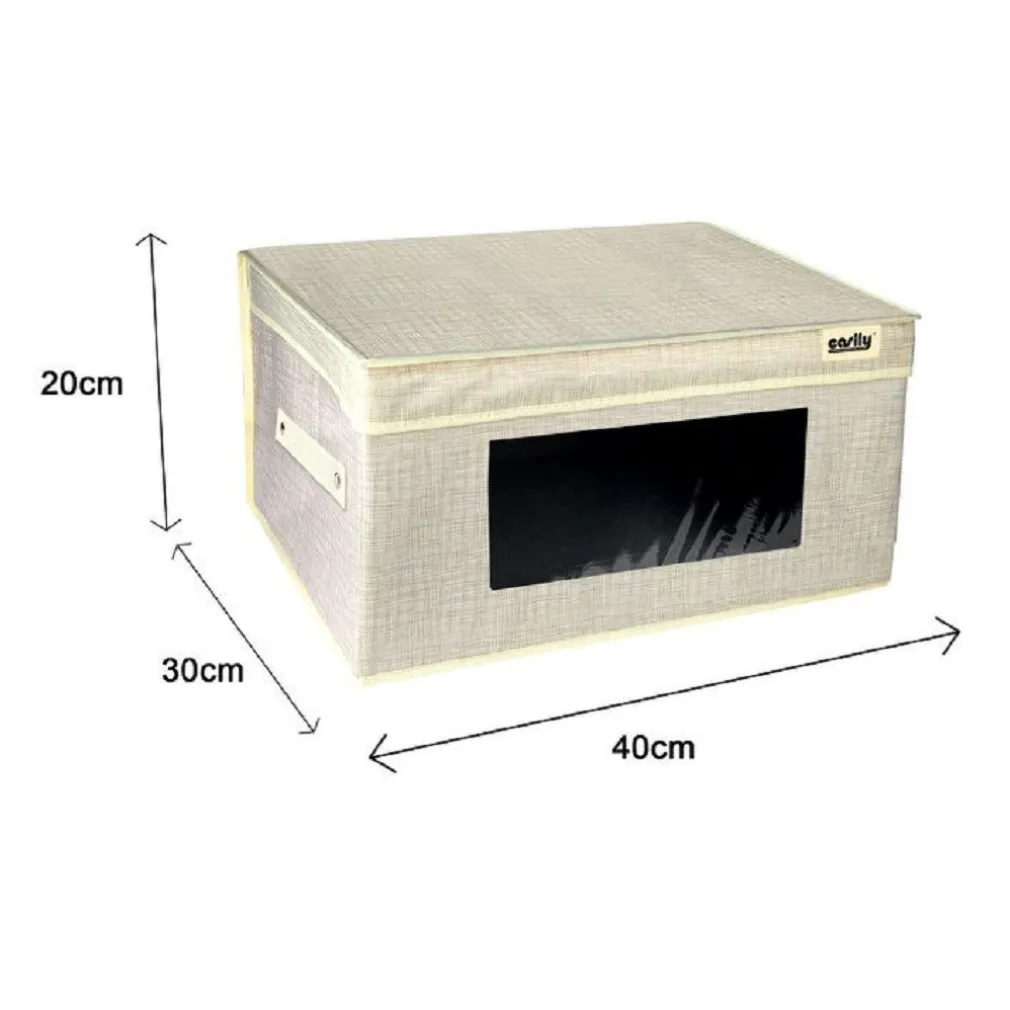 BOX SCATOLA SALVASPAZIO PORTATUTTO CONTENITORE ORGANIZER 40 X 30 X 20 CM 69699