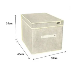 BOX SCATOLA SALVASPAZIO PORTATUTTO CONTENITORE ORGANIZER 25 X 40 X 30 CM 69694
