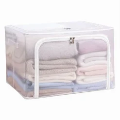 BOX SCATOLA SALVASPAZIO PORTATUTTO VESTITI ARMADIO ORGANIZER 50X40X28 CM 59981
