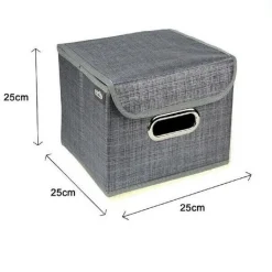 BOX SCATOLA SALVASPAZIO PORTATUTTO CONTENITORE ORGANIZER 25 X 25 X 25 CM 69691