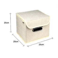 BOX SCATOLA SALVASPAZIO PORTATUTTO CONTENITORE ORGANIZER 25 X 25 X 25 CM 69691