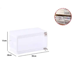 BOX SCATOLA SALVASPAZIO PORTATUTTO CONTENITORE ORGANIZER ARMADI 30X28X15CM 59972