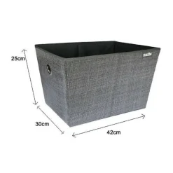 BOX SCATOLA SALVASPAZIO PORTATUTTO CONTENITORE ARMADI ORGANIZER 25X30X42CM 69726