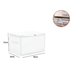 BOX SCATOLA SALVASPAZIO PORTATUTTO CONTENITORE ORGANIZER ARMADI 40X30X25CM 59974