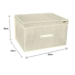 BOX SCATOLA SALVASPAZIO PORTATUTTO CONTENITORE ORGANIZER 40 X 50 X 60 CM 69999