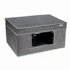 BOX SCATOLA SALVASPAZIO PORTATUTTO CONTENITORE ORGANIZER 50X30X20CM 69700