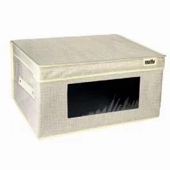 BOX SCATOLA SALVASPAZIO PORTATUTTO CONTENITORE ORGANIZER 50X30X20CM 69700