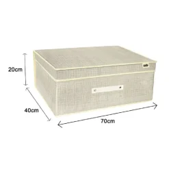 BOX SCATOLA SALVASPAZIO PORTATUTTO CONTENITORE ORGANIZER 70 X 40 X 20 CM 69697