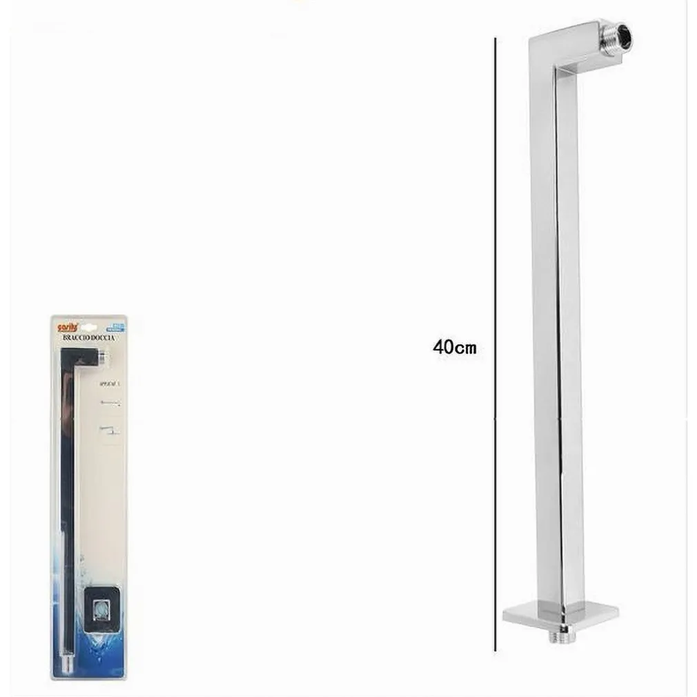 BRACCIO DOCCIA IN OTTONE CROMATO QUADRATO 40 CM PER SOFFIONE BAGNO ROSONE 59493