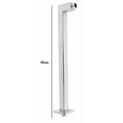 BRACCIO DOCCIA IN OTTONE CROMATO QUADRATO 40 CM PER SOFFIONE BAGNO ROSONE 59493