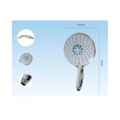 BRACCIO DOCCIA UNIVERSALE ESY_52053 TELEFONO 25x15.5CM DOCCETTA SOFFIONE 3 GETTI