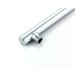 BRACCIO PER SOFFIONE DOCCIA TONDO IN OTTONE CROMATO COMPLETO DI ROSONE 40CM