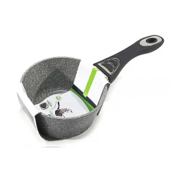 BROCCA PER LATTE IN ALLUMINIO ANTIADERENTE RIVESTIMENTO PIETRA MANICO SOFT-TOUCH ⌀16/18CM