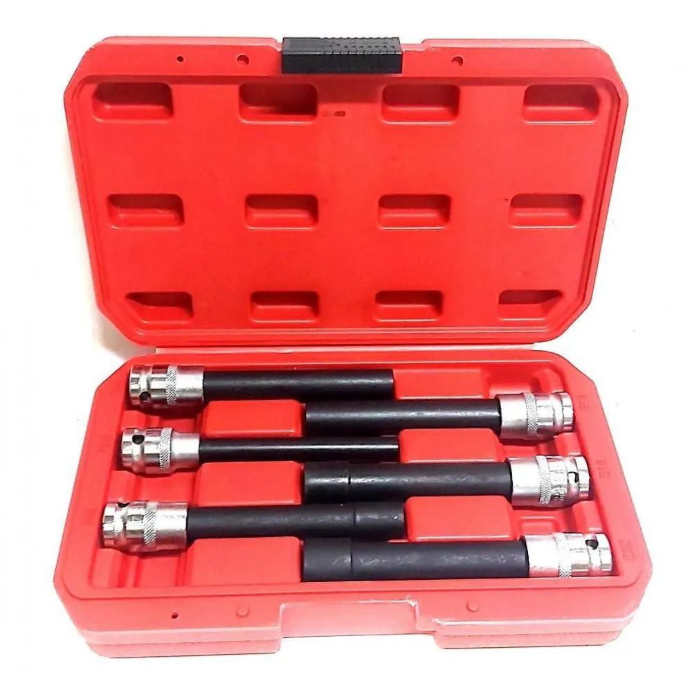 BUSSOLA CHIAVI TORX FEMMINA SET LUNGHI E10-E20 TESTA CILINDRO ATTACCO 1/2 QUADRO