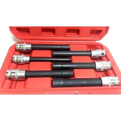 BUSSOLA CHIAVI TORX FEMMINA SET LUNGHI E10-E20 TESTA CILINDRO ATTACCO 1/2 QUADRO