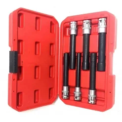 BUSSOLA CHIAVI TORX FEMMINA SET LUNGHI E10-E20 TESTA CILINDRO ATTACCO 1/2 QUADRO