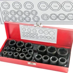 BUSSOLE BOCCOLE PER PISTOLA AVVITATORE PNEUMATICO SET KIT 20 PZ DA 1/2" 8-32MM