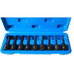 BUSSOLE RIBE AD IMPATTO ATTACCO 1/2" SET 9 PZ MISURE DA M5 A M14