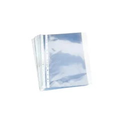 BUSTE PORTADOCUMENTI A PERFORAZIONE UNIVERSALE A4 GOFFRATA APERTURA TRASPARENTE