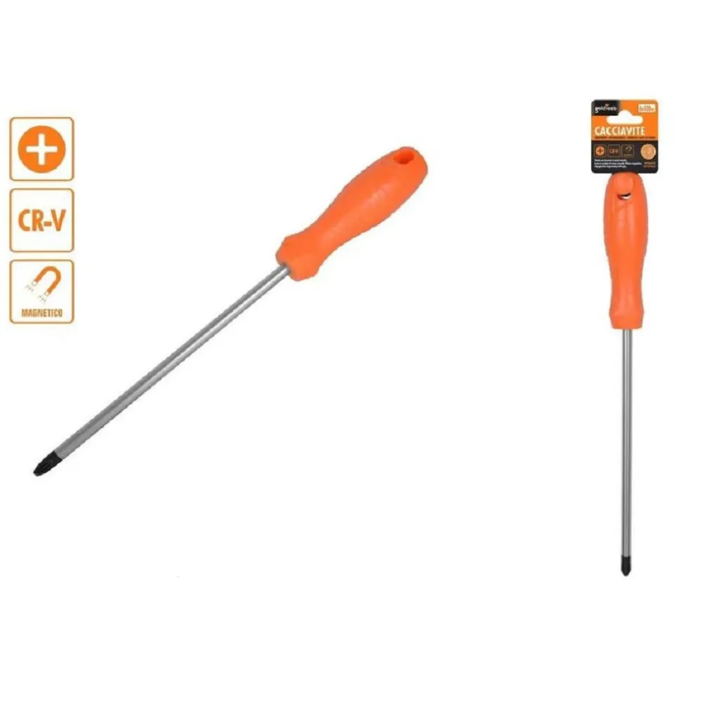 CACCIAVITE GIRAVITE 6 X 100 MM CON PUNTA MAGNETICA A CROCE IN ACCIAIO CR-V 97500