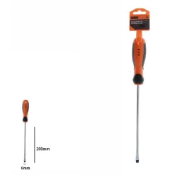 CACCIAVITE GIRAVITE MAGNETICO PUNTA TAGLIO 6X200MM IMPUGNATURA ERGONOMICA 07432