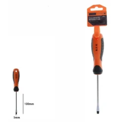 CACCIAVITE GIRAVITE MAGNETICO PUNTA TAGLIO 5X100MM IMPUGNATURA ERGONOMICA 07428