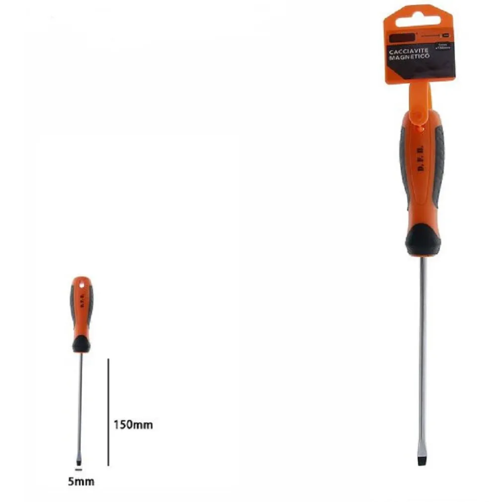 CACCIAVITE GIRAVITE MAGNETICO PUNTA TAGLIO 5X150 MM IMPUGNATURA ERGONOMICA 07430
