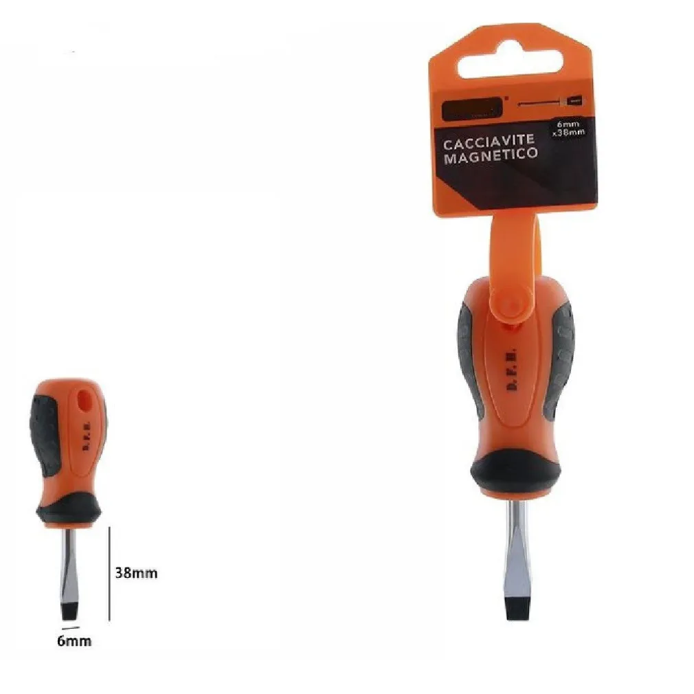 CACCIAVITE GIRAVITE MAGNETICO PUNTA A TAGLIO 6X38MM IMPUGNATURA ERGONOMICA 07422