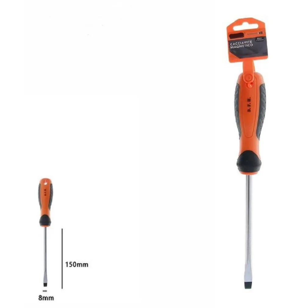 CACCIAVITE GIRAVITE MAGNETICO PUNTA TAGLIO 8X150MM IMPUGNATURA ERGONOMICA 07433