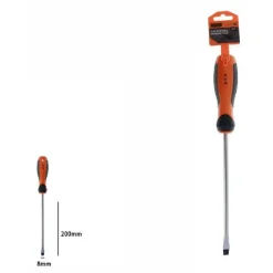 CACCIAVITE GIRAVITE MAGNETICO PUNTA TAGLIO 8X200MM IMPUGNATURA ERGONOMICA 07434