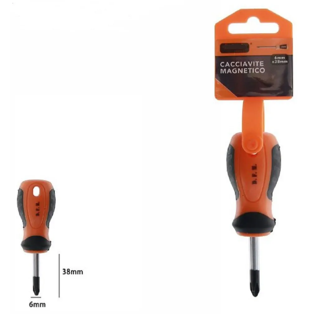 CACCIAVITE GIRAVITE MAGNETICO PUNTA A CROCE 6X38 MM IMPUGNATURA ERGONOMICA 07435