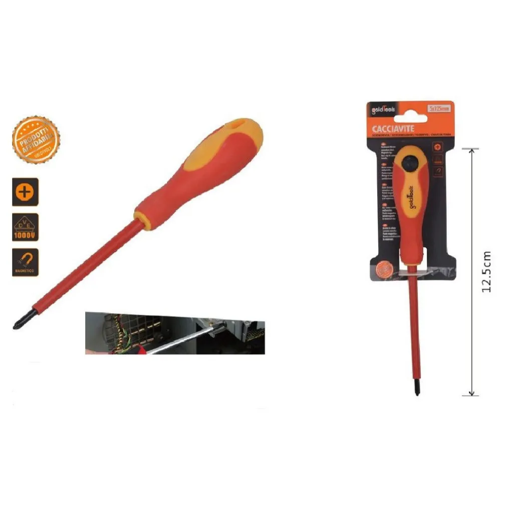 CACCIAVITE RESISTENTE ALLA PRESSIONE 5" CROCE ISOLATO 5X125MM PUNTA MAGNETICA 91890