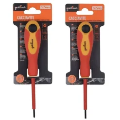 CACCIAVITI GIRAVITI ISOLATI LUNGHI 18 CM 2PZ A STELLA E TAGLIO PUNTA MAGNETICA