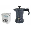 CAFFETTIERA MOKA MACCHINETTA CAFFÈ ESPRESSO EFFETTO PIETRA MISURA 3 TAZZE