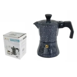 CAFFETTIERA MOKA MACCHINETTA CAFFÈ ESPRESSO EFFETTO PIETRA MISURA 3 TAZZE