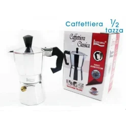 CAFFETTIERA MOKA MACCHINETTA CAFFÈ ESPRESSO NAPOLETANO MISURA 1/2 TAZZA