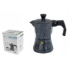CAFFETTIERA MOKA MACCHINETTA CAFFÈ ESPRESSO EFFETTO PIETRA MISURA 2 TAZZE